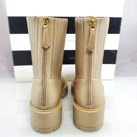 NWT$875 AQUAZZURA Saint Honoré Leather Combat Chunky Ankle Boots Sz 37, US 7 - Picture 10 of 16